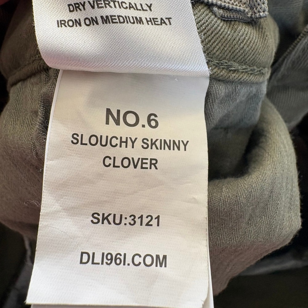 DL1961 Women Olive Green Slouchy Skinny Pants Size 24 (Typical Size 00) - Picture 11 of 12